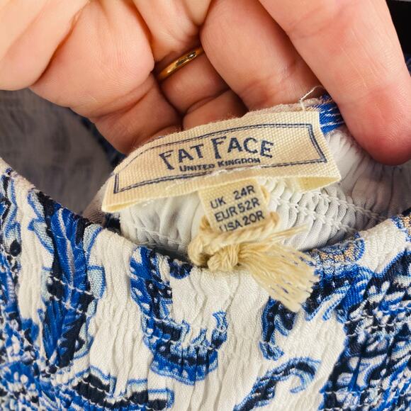 Fat Face Anna Palace Floral Peasant Midi Dress Cottage Boho Vacation Size 20 NWT - Picture 8 of 10